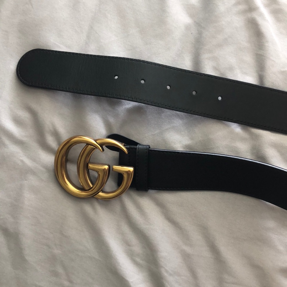 Black unisex Gucci belt
